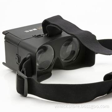 Shenzhen Factory Price Black Headset Virtual Reality 3D Glasses Cardboard for Mobile Phone
